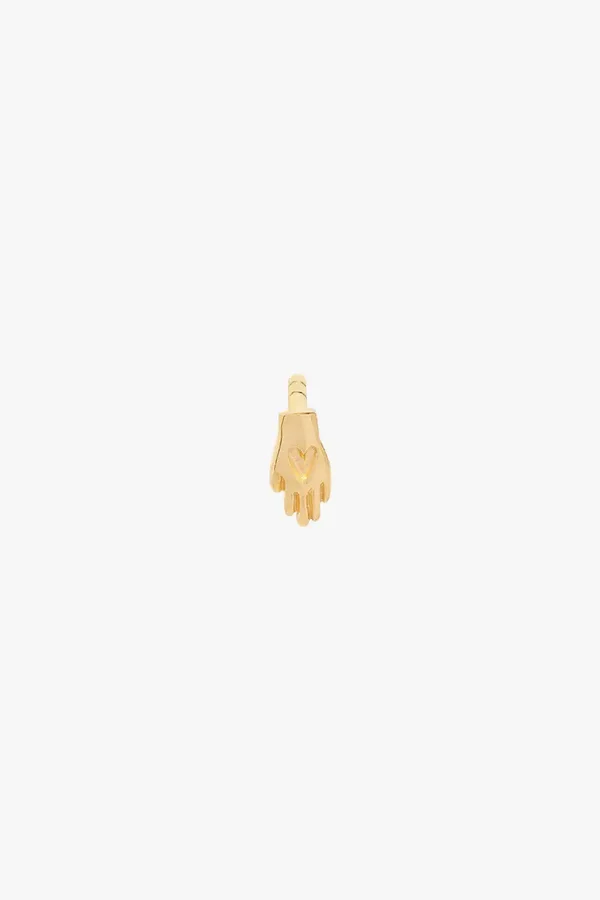 Hamsa hand stud gold plated