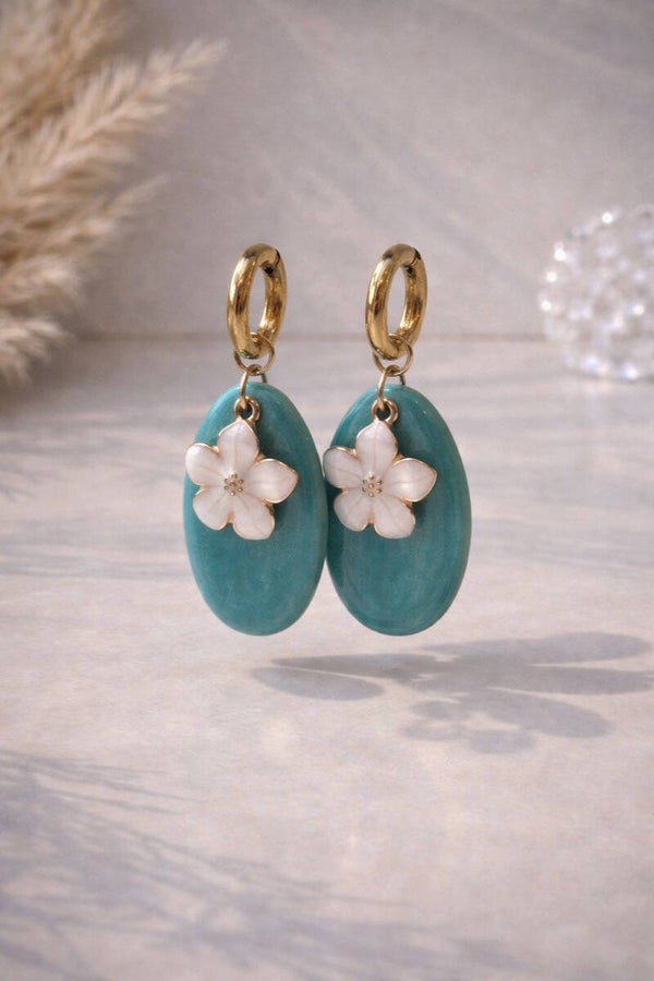 Oorbellen Blue Flower