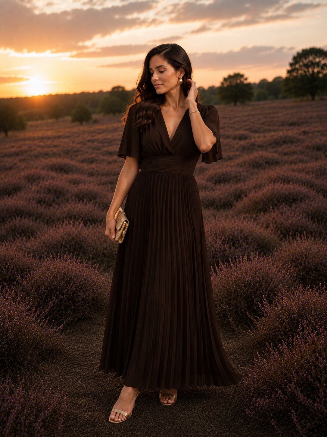 Dress Velora (Bruin)