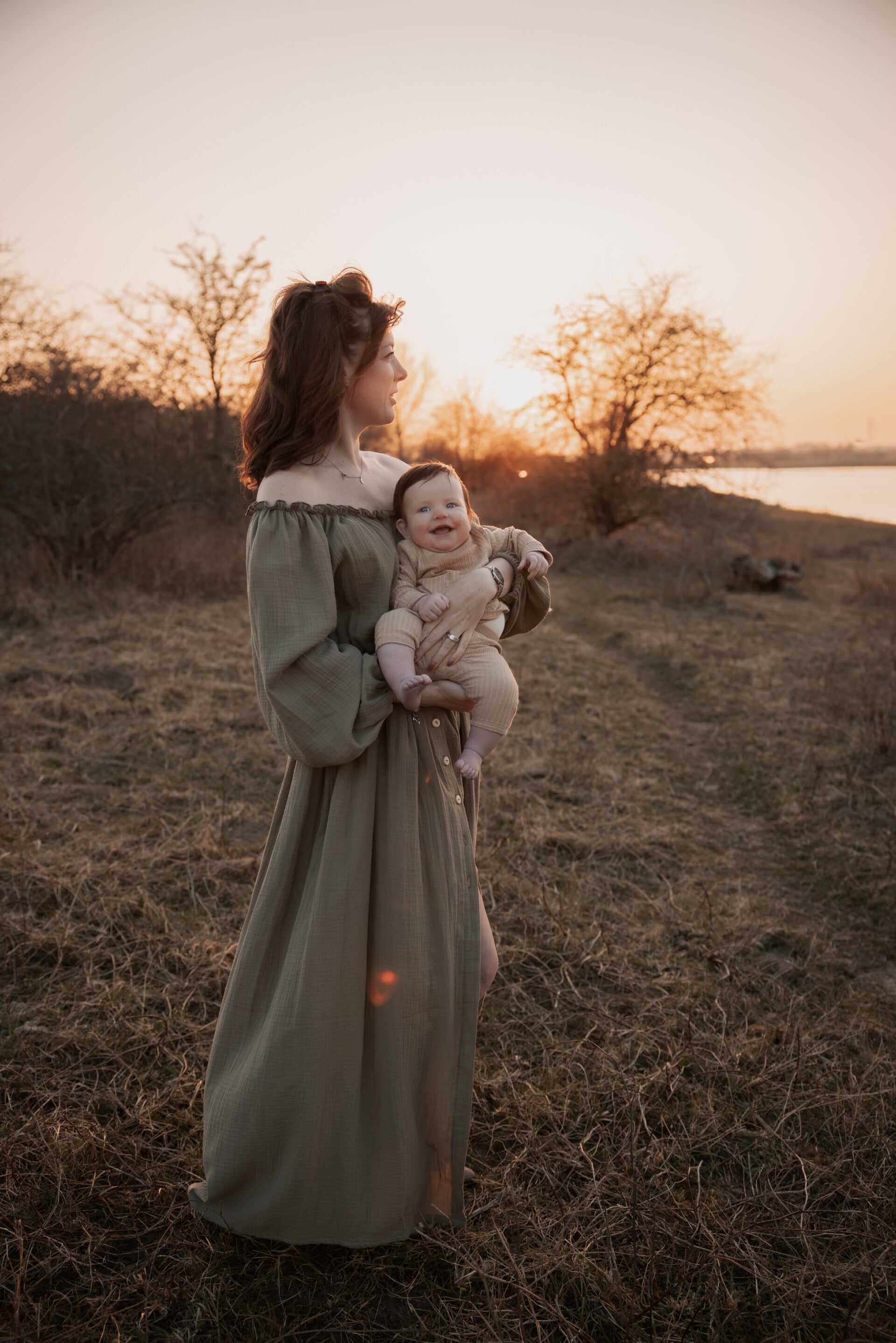 Dress Josefine (Moss green)