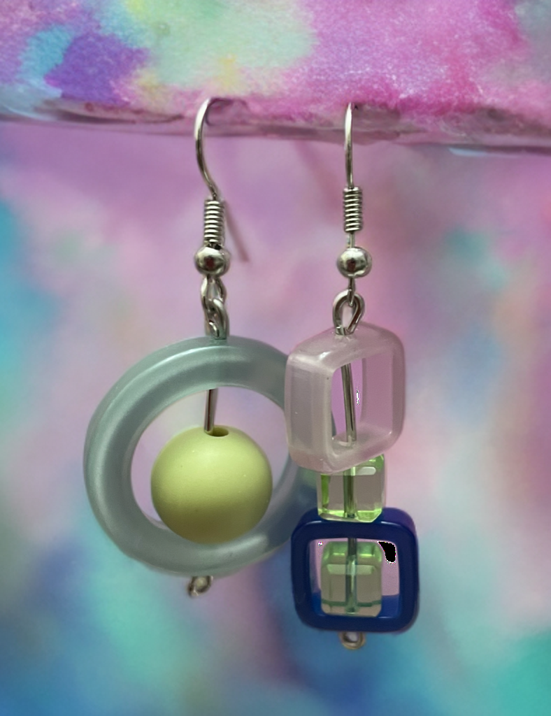 Farbenspiel Ohrringe grün und blau