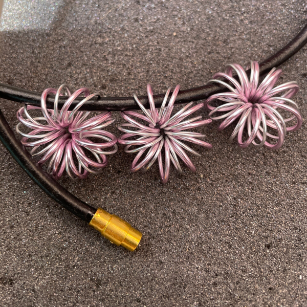 Blüten rosa / sillber