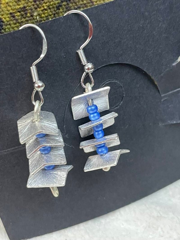 Ohrringe Silber/blau