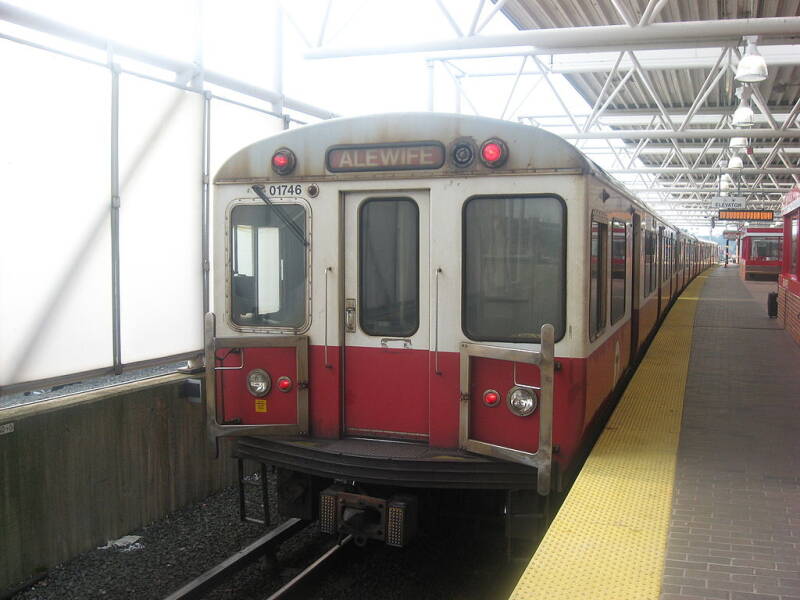 Massachusetts Bay Transportation Authority 1700-series subway cars.