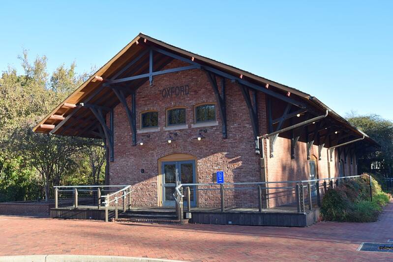 The Illinois Central Railroad Depot in Oxford, Mississippi, 2018.