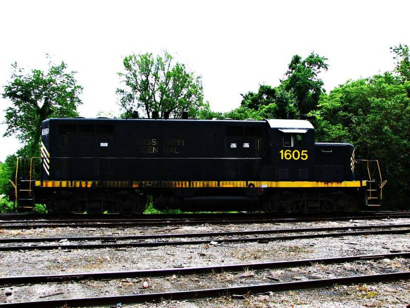 Mississippi Central Railroad locomotive 1605, an EMD GP15, in Holly Springs, MS, May 12, 2010.
