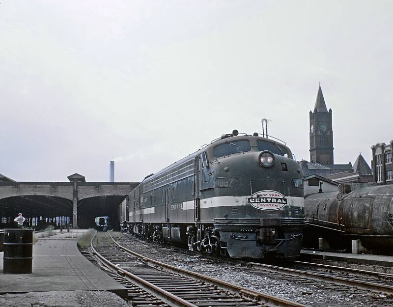 New York Central Railroad passenger train at Union Station in 1967.