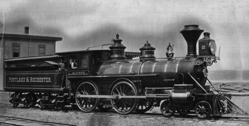 The 'Alfred' steam locomotive, 1880.
