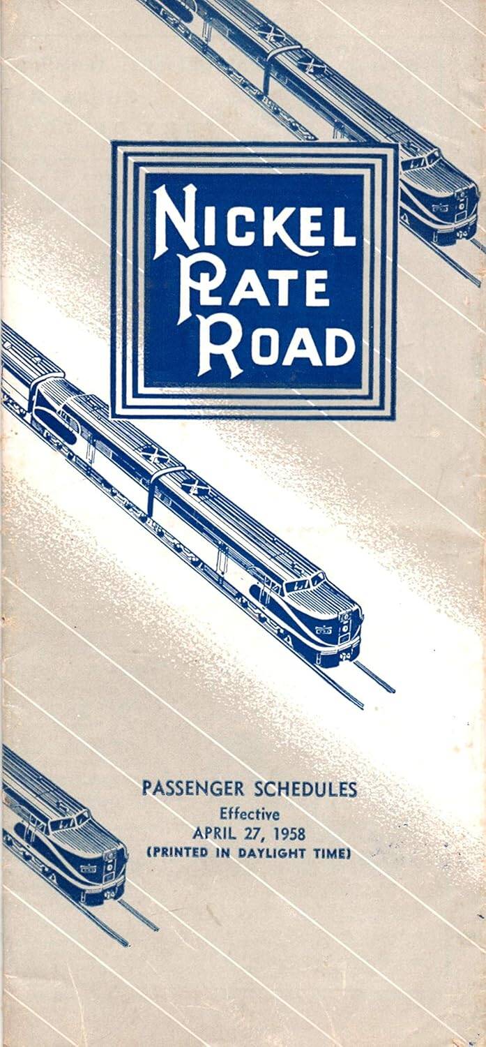 An NKP Timetable Schedule from 1955.