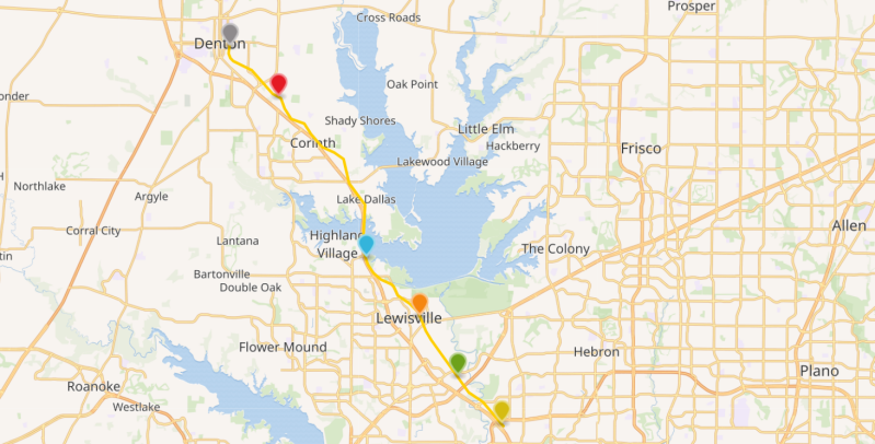 A map of the A-Train's Routes.