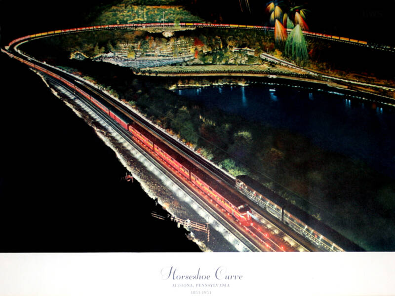 A 100th anniversary celebration of Horseshoe Curve in 1954.