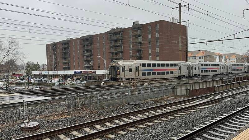 An NJ Transit Train in Linden, NJ.