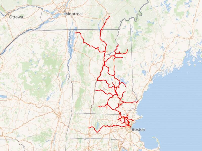 Boston & Lowell System Map.