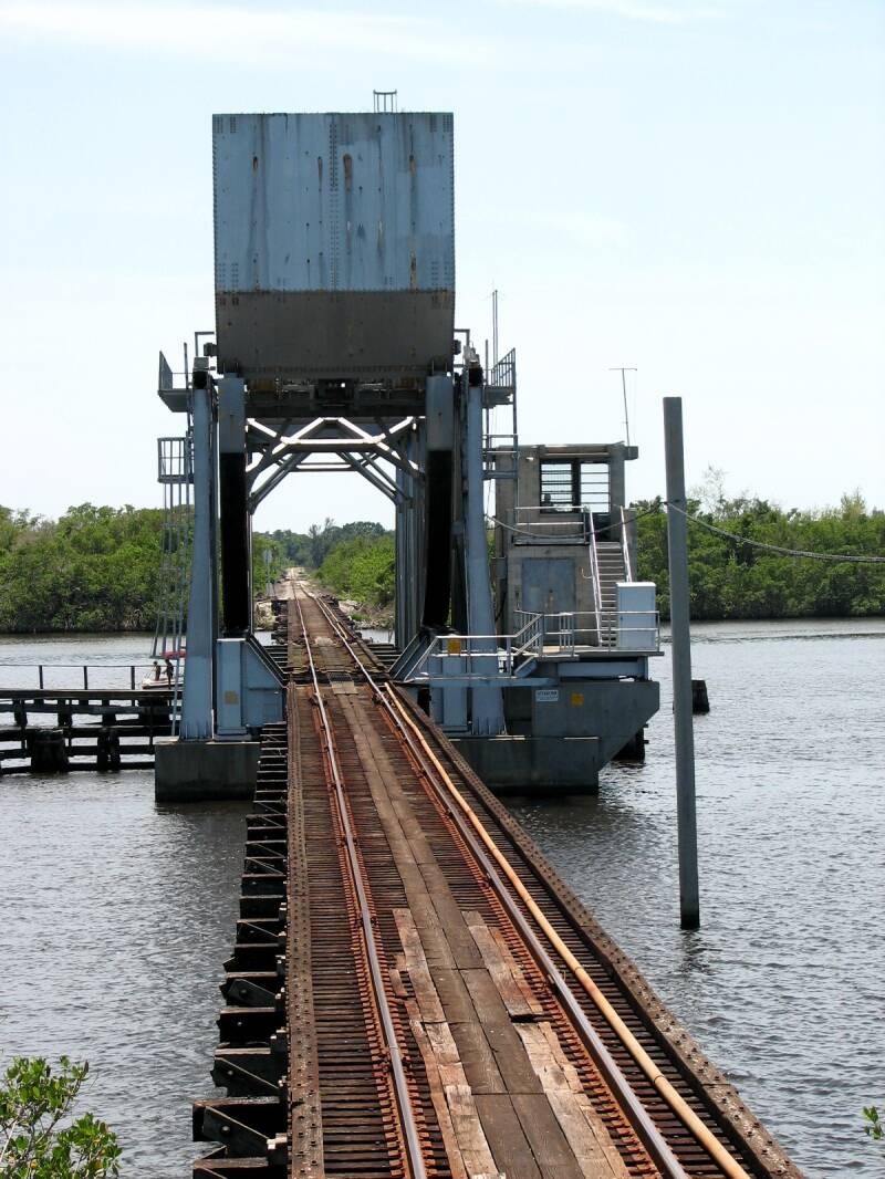 Seminole Gulf's drawbridge over the Caloosahatchee River.