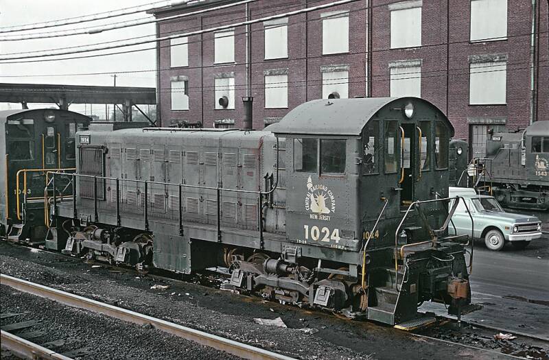 Central Railroad of New Jersey S1 1024 at Elizabethport, CNJ Shops, on November 8, 1969.