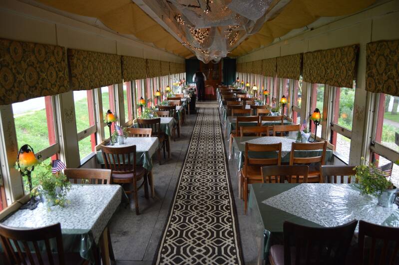 The Garden Cafe dining car on June 25, 2015.