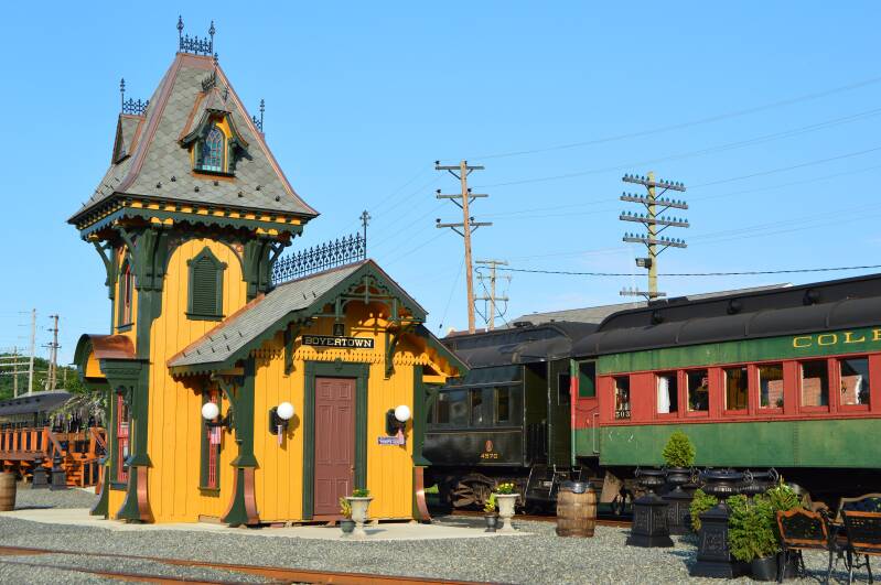 Excursion train at Boyertown in 2017.
