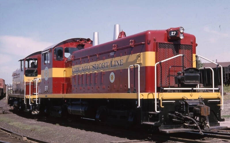 Chicago Shortline Railway 27 and 25, September 1965.