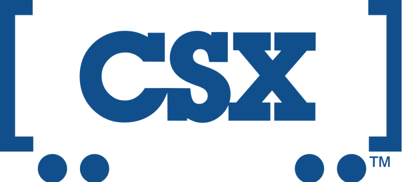 CSX blue and white "delivery" logo