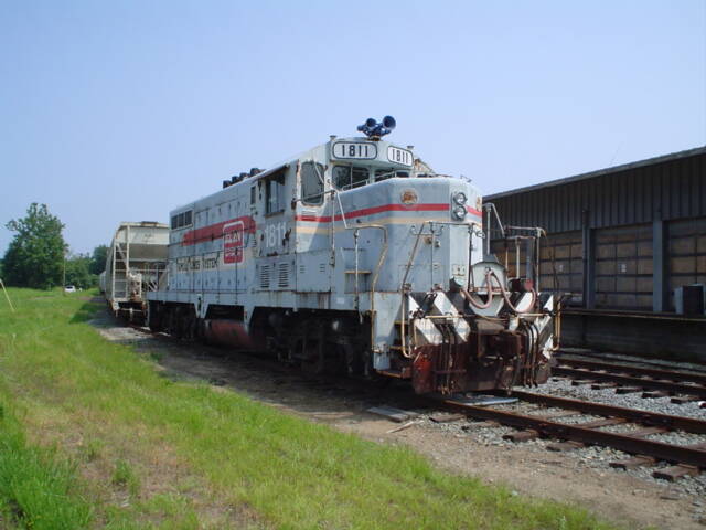 Caldwell County Railroad #1811, EMD GP-16, photographed July 20, 2004.