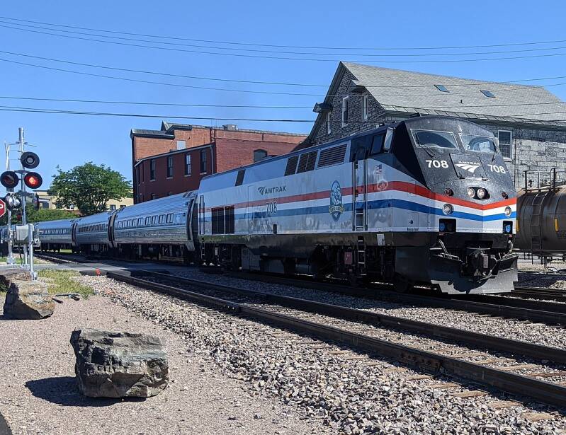 Ethan Allen Express leaving Burlington, VT.