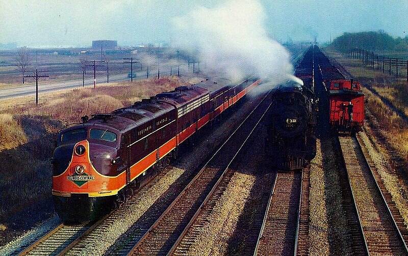 The streamlined Panama Limited, ca. 1940s.