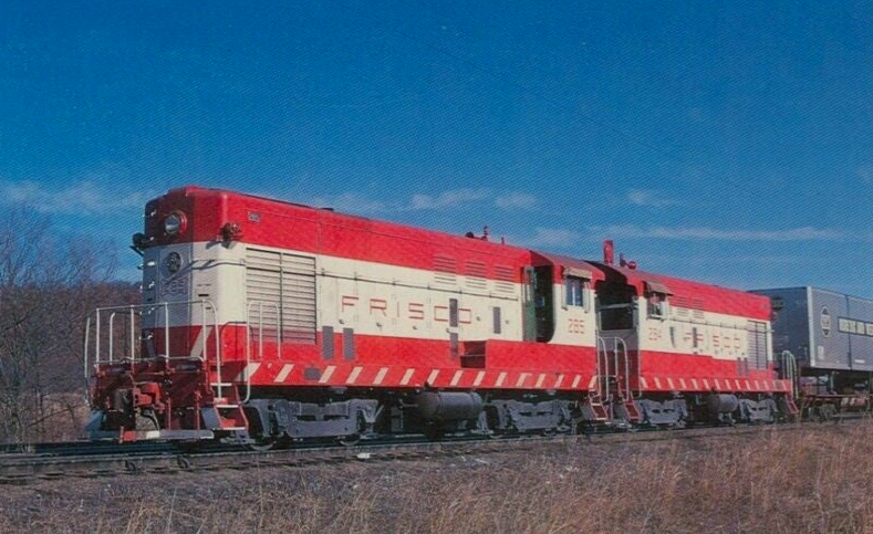 Frisco owned four FM H-44-10 switchers designed by Raymond Loewy. 