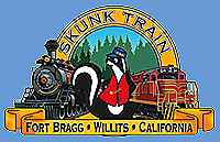 Skunk Train logo.
