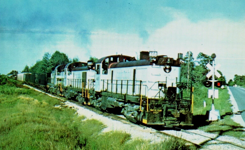 Detroit and Mackinac Symbol Freight #AB-2, a daily freight from Alpena to Bay City, seen south of Tawas City, MI.