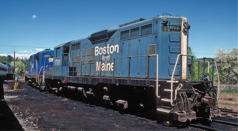B&M GP9s at White River Jct. in 1982.