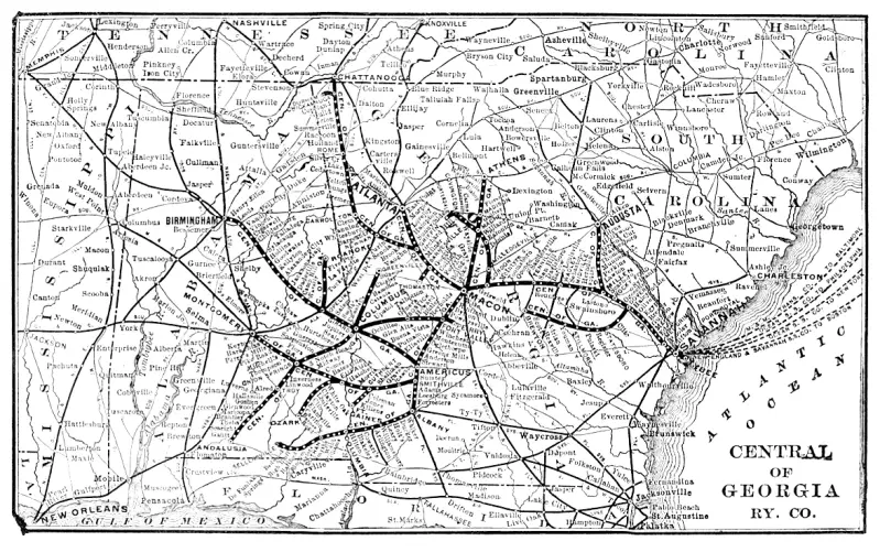 1903 map of the Central of Georgia Railway.