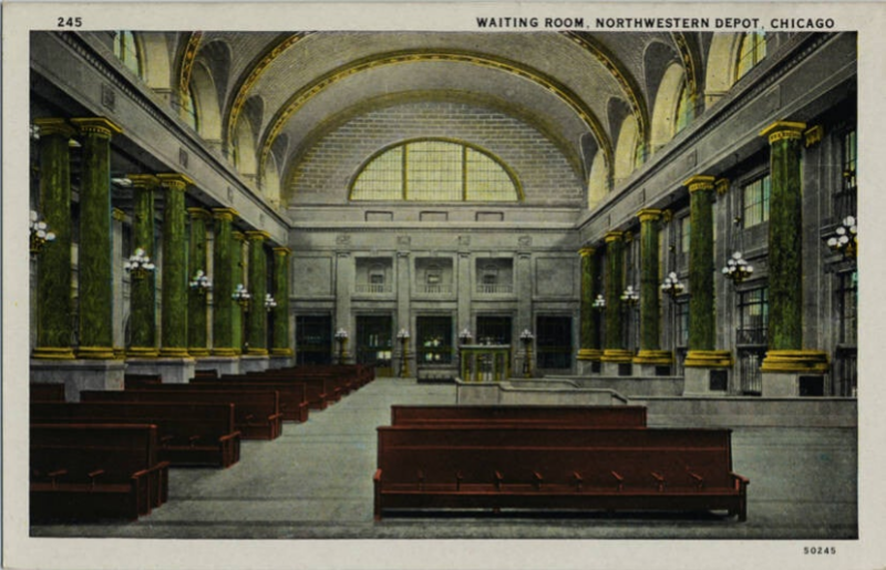 North Western Depot, waiting room.