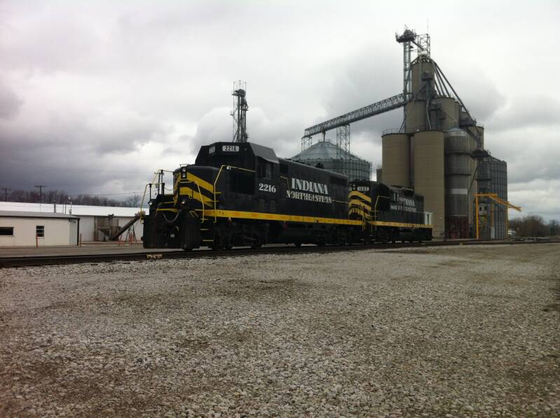 Indiana Northeastern GP7u number 2216 a rebuilt EMD GP7 and GP7 1602