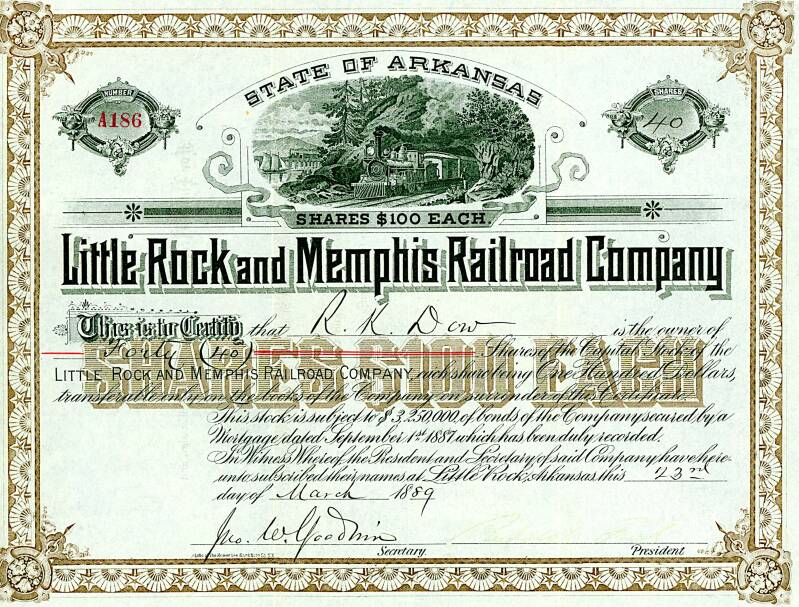 Share of the Little Rock and Memphis Railroad Company