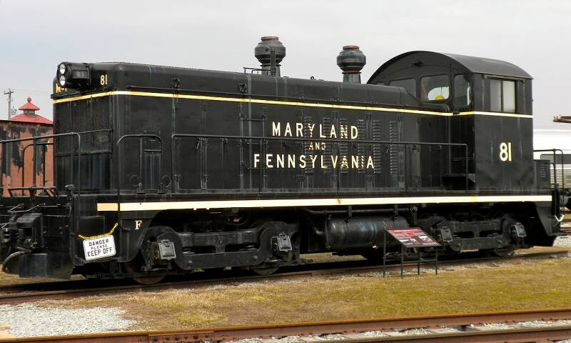 Locomotive No. 81, an EMD NW2 acquired in 1946, now at the Railroad Museum of Pennsylvania.