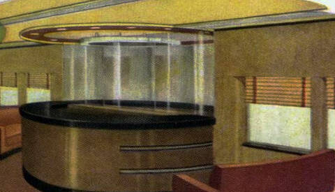 Lounge car on the Mercury.