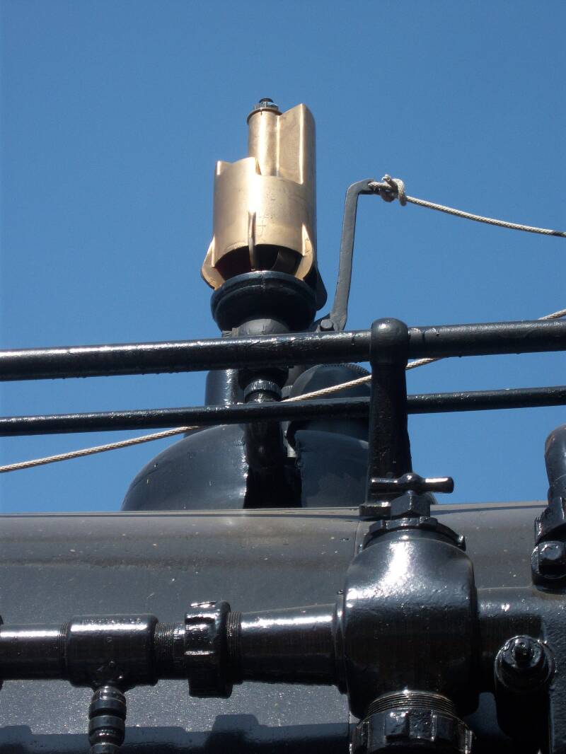 A whistle atop Mogul Engine 1629.