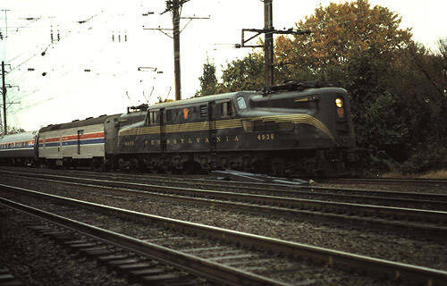 The National Limited switches from the Northeast Corridor to the Port Road Branch at Perryville, Maryland in the 1970s.