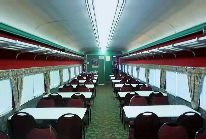 interior of dining car showing r