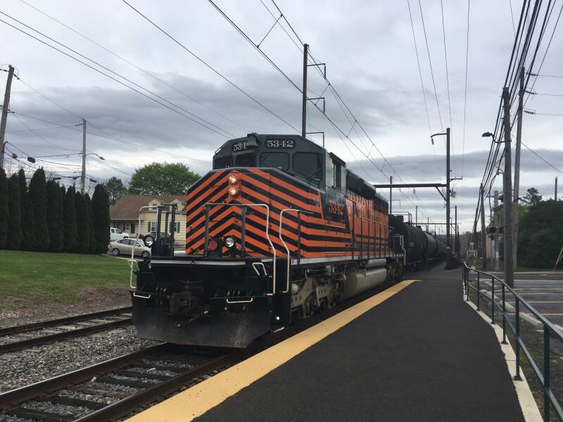 PN 5342 along SEPTA's Warminster Line in Hatboro.