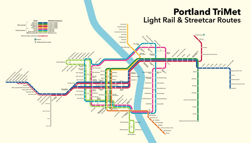 Portland Trimet Area Map.pdf TriMet | Trains and Railroads