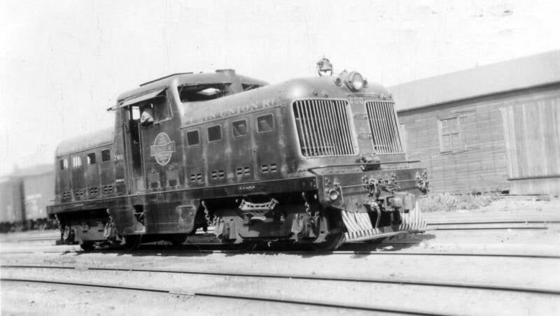 Peoria and Pekin Union Railway No. 200 at Peoria, Illinois, 1947.