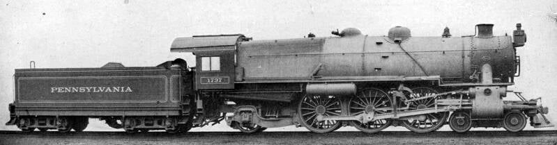PRR No. 1737 builder's photo in May 1914.
