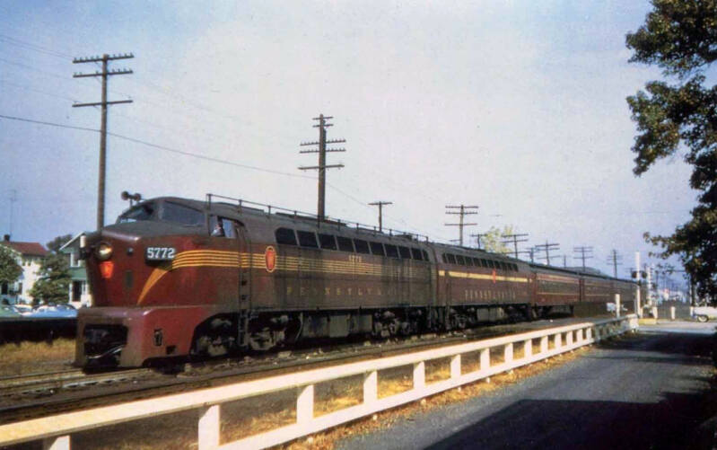 PRR BP20 5772 on the Long Branch Line in 1957.