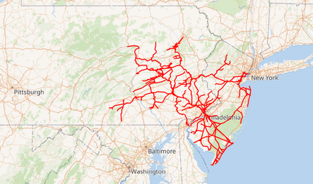 Reading Rivers Map Reading Railroad | Trains and Railroads
