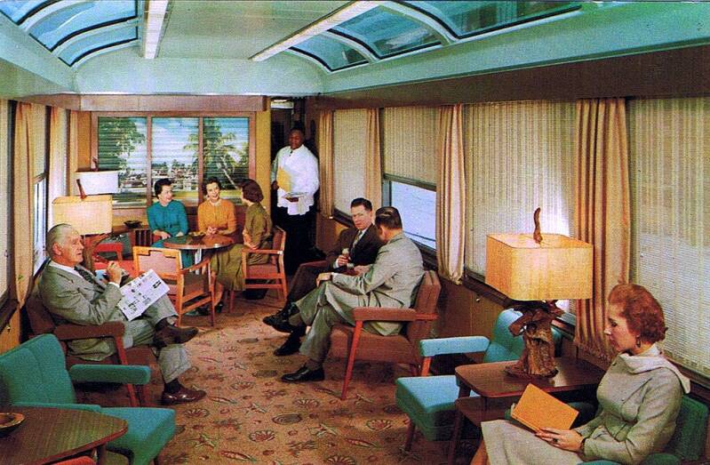 SAL Sun Lounge Car interior, built 1955.