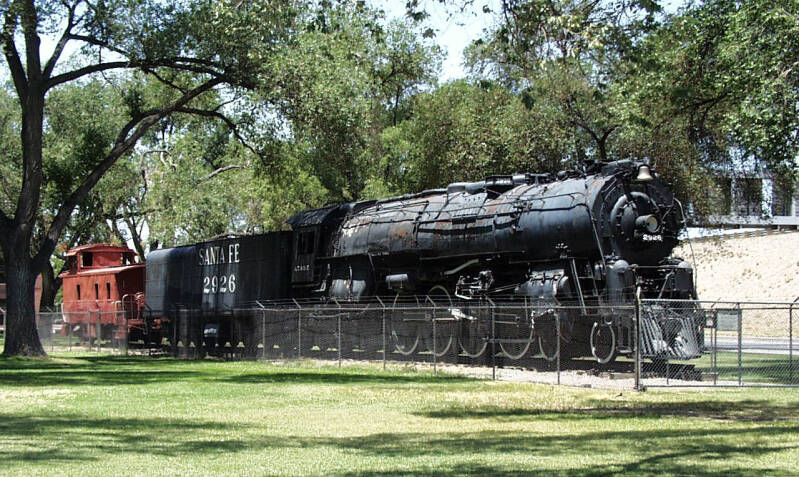 Santa Fe No. 2926 on display at Coronado Park in Albuquerque, New Mexico.