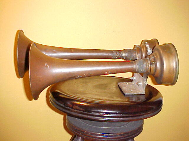An air horn manufactured by the American Strombos Co.