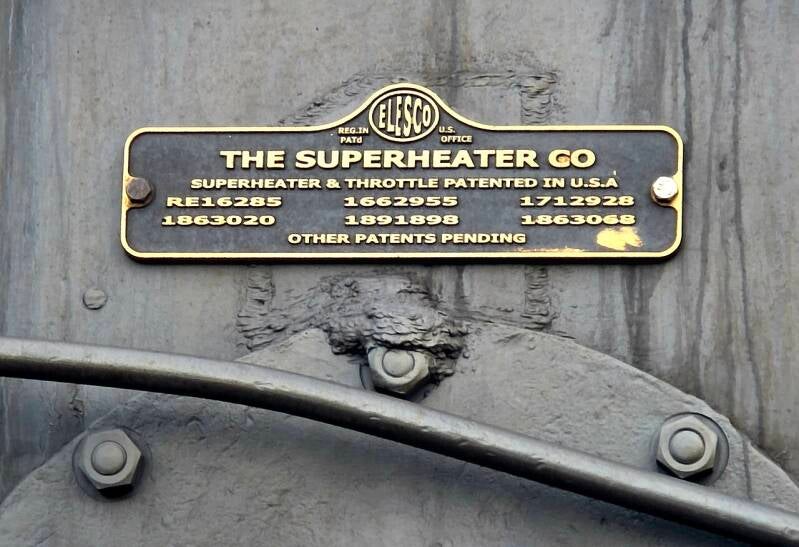 A Superheater nameplate.