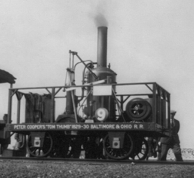 The Tom Thumb replica in action.